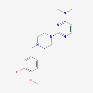 molecular formula C18H24FN5O B12263336 2-{4-[(3-fluoro-4-methoxyphenyl)methyl]piperazin-1-yl}-N,N-dimethylpyrimidin-4-amine 