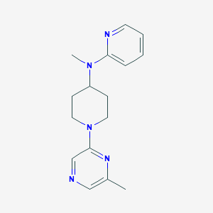 molecular formula C16H21N5 B12263340 N-methyl-N-[1-(6-methylpyrazin-2-yl)piperidin-4-yl]pyridin-2-amine 