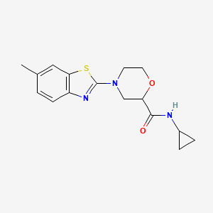 N-cyclopropyl-4-(6-methyl-1,3-benzothiazol-2-yl)morpholine-2-carboxamide