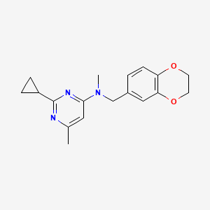 2-cyclopropyl-N-[(2,3-dihydro-1,4-benzodioxin-6-yl)methyl]-N,6-dimethylpyrimidin-4-amine