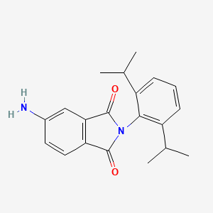 molecular formula C20H22N2O2 B1226338 1H-Isoindole-1,3(2H)-dione, 5-amino-2-[2,6-bis(1-methylethyl)phenyl]- CAS No. 100823-03-8