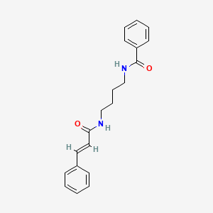 molecular formula C20H22N2O2 B1226343 N-[4-[[(E)-3-phenylprop-2-enoyl]amino]butyl]benzamide CAS No. 64223-54-7