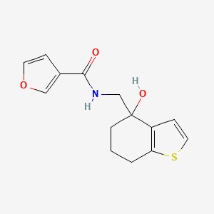 N-[(4-hydroxy-4,5,6,7-tetrahydro-1-benzothiophen-4-yl)methyl]furan-3-carboxamide