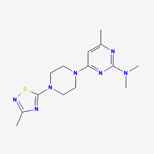 N,N,4-trimethyl-6-[4-(3-methyl-1,2,4-thiadiazol-5-yl)piperazin-1-yl]pyrimidin-2-amine