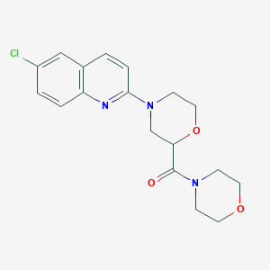 6-Chloro-2-[2-(morpholine-4-carbonyl)morpholin-4-yl]quinoline