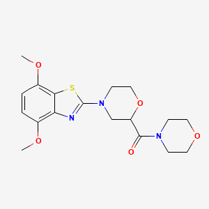 4,7-Dimethoxy-2-[2-(morpholine-4-carbonyl)morpholin-4-yl]-1,3-benzothiazole