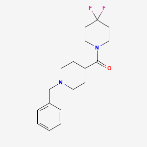 molecular formula C18H24F2N2O B12263473 1-(1-Benzylpiperidine-4-carbonyl)-4,4-difluoropiperidine 