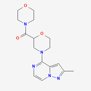 4-{2-Methylpyrazolo[1,5-a]pyrazin-4-yl}-2-(morpholine-4-carbonyl)morpholine