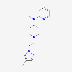 molecular formula C17H25N5 B12263497 N-methyl-N-{1-[2-(4-methyl-1H-pyrazol-1-yl)ethyl]piperidin-4-yl}pyridin-2-amine 