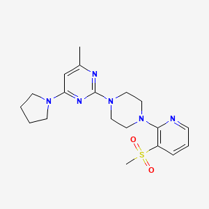 2-[4-(3-Methanesulfonylpyridin-2-yl)piperazin-1-yl]-4-methyl-6-(pyrrolidin-1-yl)pyrimidine