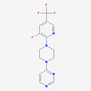 4-{4-[3-Fluoro-5-(trifluoromethyl)pyridin-2-yl]piperazin-1-yl}pyrimidine