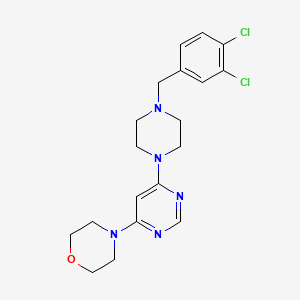 molecular formula C19H23Cl2N5O B12263532 4-(6-{4-[(3,4-Dichlorophenyl)methyl]piperazin-1-yl}pyrimidin-4-yl)morpholine 