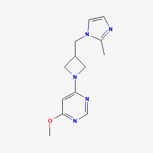 4-methoxy-6-{3-[(2-methyl-1H-imidazol-1-yl)methyl]azetidin-1-yl}pyrimidine