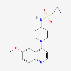 N-[1-(6-methoxyquinolin-4-yl)piperidin-4-yl]cyclopropanesulfonamide