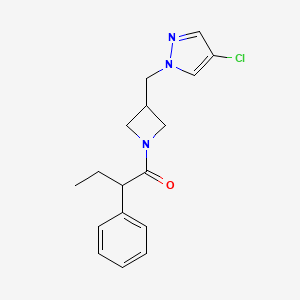 1-{3-[(4-chloro-1H-pyrazol-1-yl)methyl]azetidin-1-yl}-2-phenylbutan-1-one