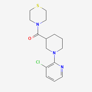 molecular formula C15H20ClN3OS B12263575 4-[1-(3-Chloropyridin-2-yl)piperidine-3-carbonyl]thiomorpholine 