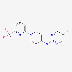 molecular formula C16H17ClF3N5 B12263578 5-chloro-N-methyl-N-{1-[6-(trifluoromethyl)pyridin-2-yl]piperidin-4-yl}pyrimidin-2-amine 