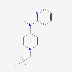 molecular formula C13H18F3N3 B12263591 N-methyl-N-[1-(2,2,2-trifluoroethyl)piperidin-4-yl]pyridin-2-amine 