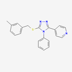 4-(5-{[(3-methylphenyl)methyl]sulfanyl}-4-phenyl-4H-1,2,4-triazol-3-yl)pyridine