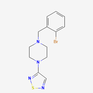 molecular formula C13H15BrN4S B12263623 1-[(2-Bromophenyl)methyl]-4-(1,2,5-thiadiazol-3-yl)piperazine 