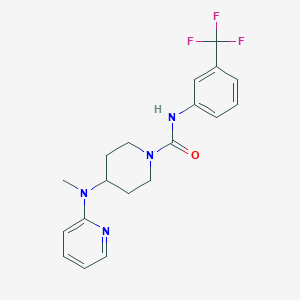 4-[methyl(pyridin-2-yl)amino]-N-[3-(trifluoromethyl)phenyl]piperidine-1-carboxamide