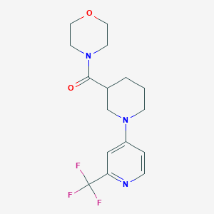 molecular formula C16H20F3N3O2 B12263651 4-{1-[2-(Trifluoromethyl)pyridin-4-yl]piperidine-3-carbonyl}morpholine 