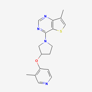 3-Methyl-4-[(1-{7-methylthieno[3,2-d]pyrimidin-4-yl}pyrrolidin-3-yl)oxy]pyridine