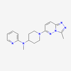 molecular formula C17H21N7 B12263715 N-methyl-N-(1-{3-methyl-[1,2,4]triazolo[4,3-b]pyridazin-6-yl}piperidin-4-yl)pyridin-2-amine 