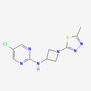 5-chloro-N-[1-(5-methyl-1,3,4-thiadiazol-2-yl)azetidin-3-yl]pyrimidin-2-amine