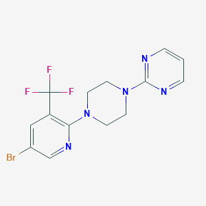 2-{4-[5-Bromo-3-(trifluoromethyl)pyridin-2-yl]piperazin-1-yl}pyrimidine