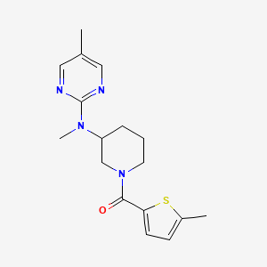 N,5-dimethyl-N-[1-(5-methylthiophene-2-carbonyl)piperidin-3-yl]pyrimidin-2-amine