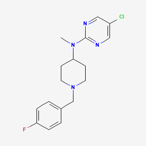 molecular formula C17H20ClFN4 B12263806 5-chloro-N-{1-[(4-fluorophenyl)methyl]piperidin-4-yl}-N-methylpyrimidin-2-amine 