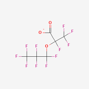 molecular formula C6F11O3- B1226381 2,3,3,3-Tetrafluoro-2-(heptafluoropropoxy)propanoate 