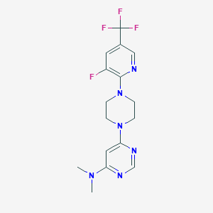 6-{4-[3-fluoro-5-(trifluoromethyl)pyridin-2-yl]piperazin-1-yl}-N,N-dimethylpyrimidin-4-amine