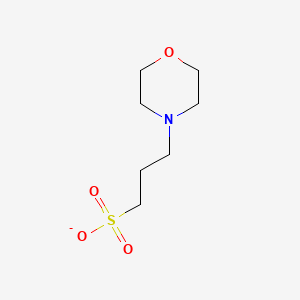 molecular formula C7H14NO4S- B1226383 3-(N-morpholino)propanesulfonate 