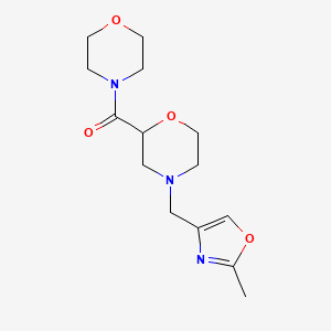 4-[(2-Methyl-1,3-oxazol-4-yl)methyl]-2-(morpholine-4-carbonyl)morpholine