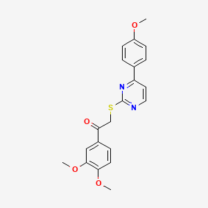 1-(3,4-Dimethoxyphenyl)-2-{[4-(4-methoxyphenyl)pyrimidin-2-yl]sulfanyl}ethanone