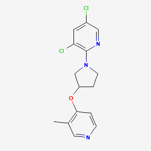 3,5-Dichloro-2-{3-[(3-methylpyridin-4-yl)oxy]pyrrolidin-1-yl}pyridine