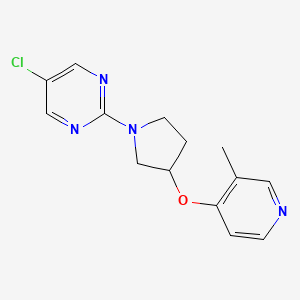 5-Chloro-2-{3-[(3-methylpyridin-4-yl)oxy]pyrrolidin-1-yl}pyrimidine