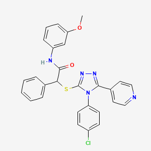 2-[[4-(4-chlorophenyl)-5-pyridin-4-yl-1,2,4-triazol-3-yl]thio]-N-(3-methoxyphenyl)-2-phenylacetamide