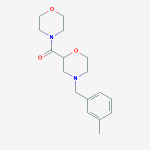 4-[(3-Methylphenyl)methyl]-2-(morpholine-4-carbonyl)morpholine