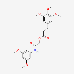 molecular formula C22H27NO8 B1226391 3-(3,4,5-三甲氧基苯基)丙酸[2-(3,5-二甲氧基苯胺)-2-氧代乙基]酯 
