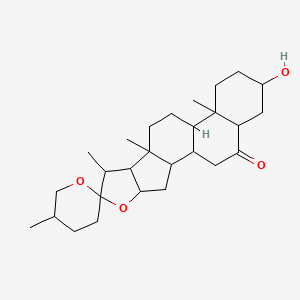 molecular formula C27H42O4 B1226393 6-氧代虎尾草皂苷元 