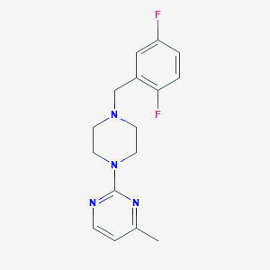 molecular formula C16H18F2N4 B12263939 2-{4-[(2,5-Difluorophenyl)methyl]piperazin-1-yl}-4-methylpyrimidine 