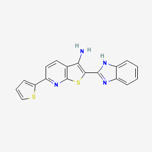 2-(1H-benzimidazol-2-yl)-6-(thiophen-2-yl)thieno[2,3-b]pyridin-3-amine