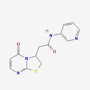 2-(5-oxo-3,5-dihydro-2H-thiazolo[3,2-a]pyrimidin-3-yl)-N-(pyridin-3-yl)acetamide