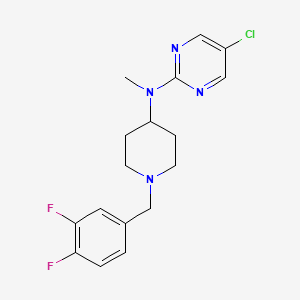 molecular formula C17H19ClF2N4 B12263999 5-chloro-N-{1-[(3,4-difluorophenyl)methyl]piperidin-4-yl}-N-methylpyrimidin-2-amine 