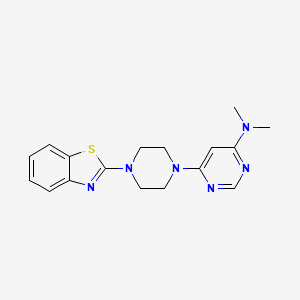 molecular formula C17H20N6S B12264014 6-[4-(1,3-benzothiazol-2-yl)piperazin-1-yl]-N,N-dimethylpyrimidin-4-amine 