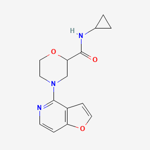 molecular formula C15H17N3O3 B12264045 N-cyclopropyl-4-{furo[3,2-c]pyridin-4-yl}morpholine-2-carboxamide 