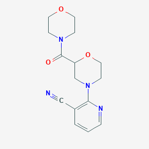 2-[2-(Morpholine-4-carbonyl)morpholin-4-yl]pyridine-3-carbonitrile